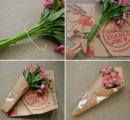 Printed Kraft Paper Flower Packing Sheets / Gift Wrapping Sheets Eco-friendly