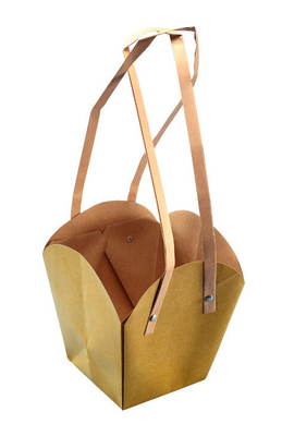 Kraft Paper Flower Carry Bags with Handle , Convenient Paper Gifts Carrying Bag